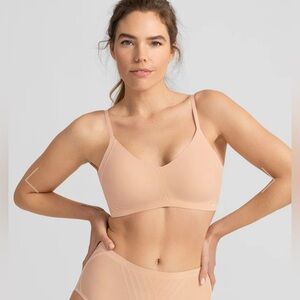 Honeylove Silhouette Wireless Bra in Rose - Size Large